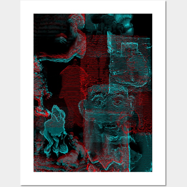 Digital Glitch Art Cursed Internet Image Design #1 Wall Art by MrBenny